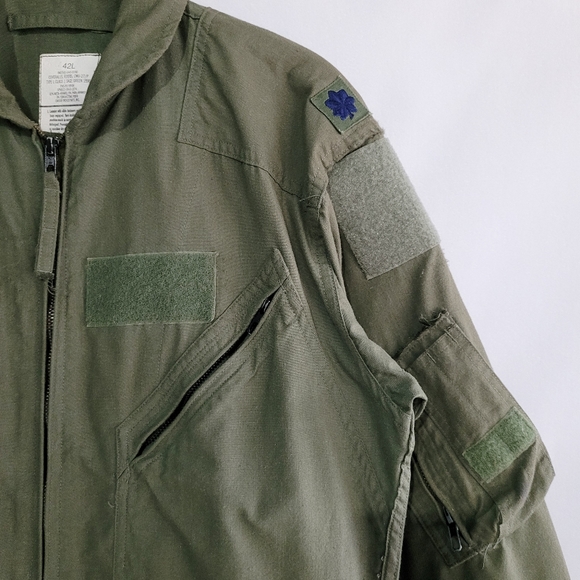 Air Force Coveralls, Flyers CWU-27/P Type I Class 1 Sage Green 1590 Size 42L. - Picture 8 of 12